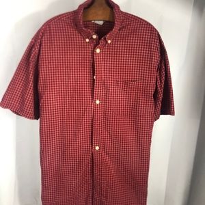 Aeropostale Red Plaid Button Up Short Sleeve XL